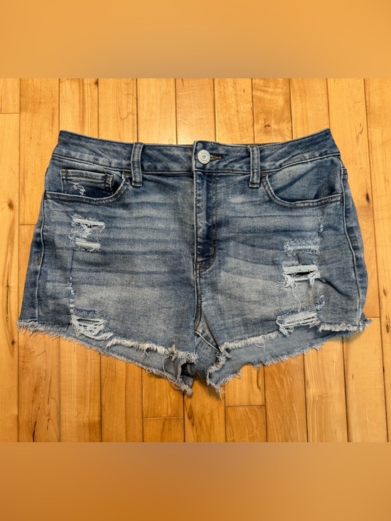 SO Pants - Classic Hight Rise Shortie Shorts - Blue size 13 / 31w